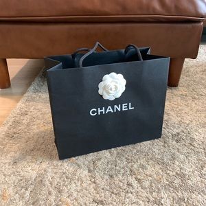 ❌SOLD Authentic Chanel paper bag with camellia